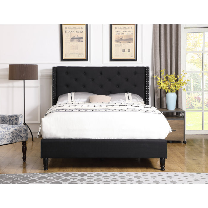 Mercer41 Boswell Tufted Upholstered Low Profile Platform Bed & Reviews